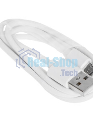 Кабель Rexant USB кабель microUSB длинный штекер 1М белый