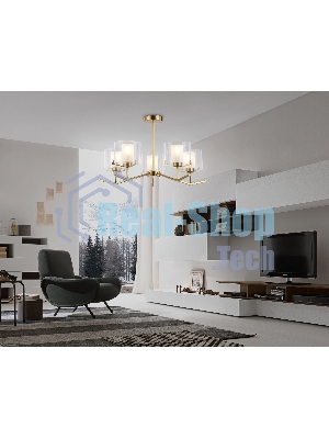 Светильник Ambrella light LH57007/5 BS/FR латунь/белый матовый E14/5 max 40W D690*390