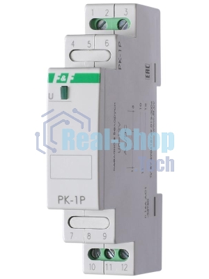 Реле промежуточное PK-1P/Un (монтаж на DIN-рейке 35мм 12В AC/DC 16А перекл.) F&F EA06.001.001