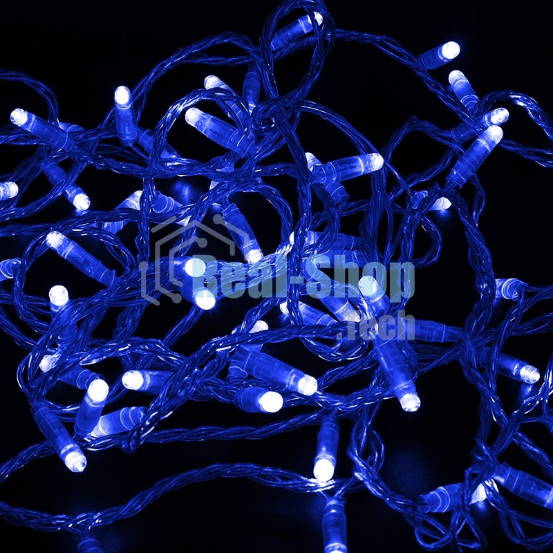 Гирлянда Neon-night Нить 10м, постоянное свечение, прозрачный ПВХ, 24В, Синий