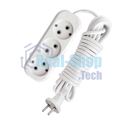 Удлинитель 3х5 м без заземл. 10А IP20 Е-203 АБС-пл. ПВС 2х0.75 UNIVersal 9631965