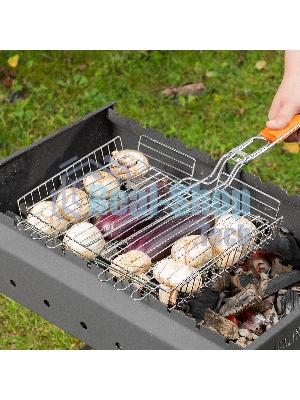 Решетка-гриль Camping Palisad 260х320х65 мм, объемная, хромир.