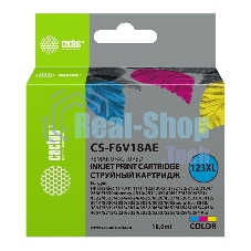 Картридж струйный Cactus CS-F6V18AE (123XL) многоцветный (330 стр., 18 мл) для HP DeskJet 1110/1111/1112/2130