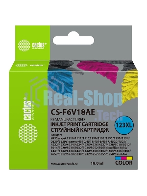 Картридж струйный Cactus CS-F6V18AE (123XL) многоцветный (330 стр., 18 мл) для HP DeskJet 1110/1111/1112/2130