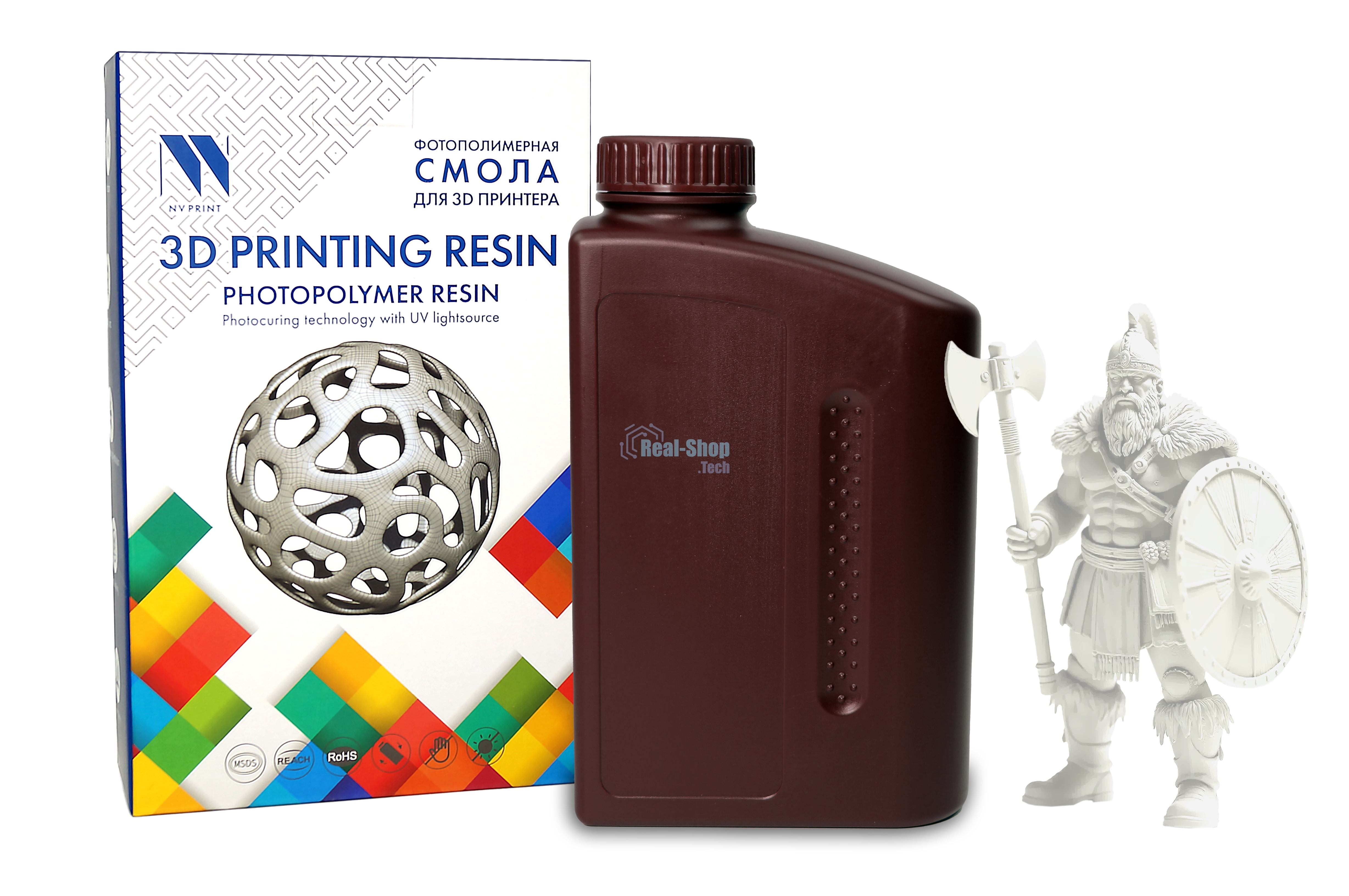 Фотополимерная смола NVPrint Plant Based Resin Clear для 3D печати 1 кг (бут)