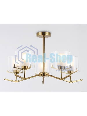 Светильник Ambrella light LH57007/5 BS/FR латунь/белый матовый E14/5 max 40W D690*390