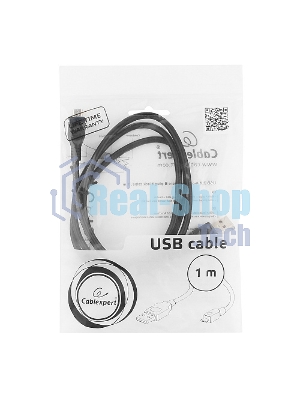 Кабель USB2.0 Pro Cablexpert CCP-mUSB2-AMBM-1M, AM/microBM 5P, 1м, экран, черный, пакет
