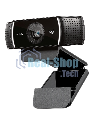 Веб-камера Logitech C922 Pro Stream 1920x1080, 30 кадр/с, USB Type-A, микрофон (2 шт, шумоподавление), автоматическая фокусировка, автоосвещение, универсальное крепление