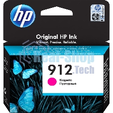 Картридж струйный HP 912 3YL78AE пурпурный (315стр.) для HP OfficeJet 801x/802x