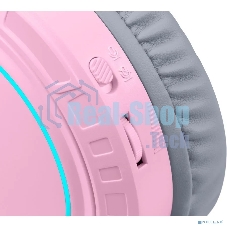 Гарнитура Redragon Mento розовый, проводная, USB / 2 x mini jack 3.5 мм, подсветка