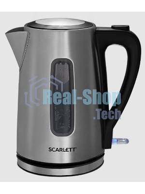 Чайник электрический Scarlett SC-EK21S13 1.7л. 2200Вт серебристый/черный корпус: металл/пластик