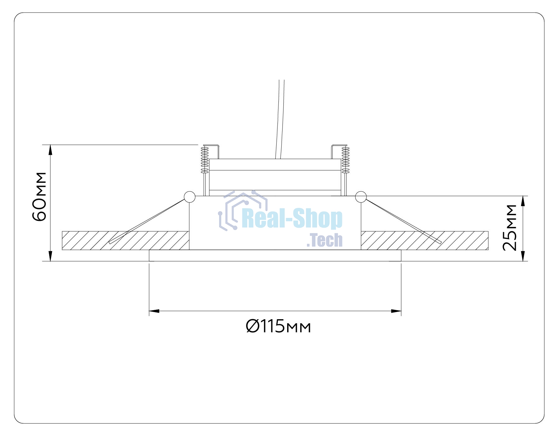 Светильник Ambrella light TN52334 SBK/SGD черный песок/золото песок GX53 max 12W D115*25