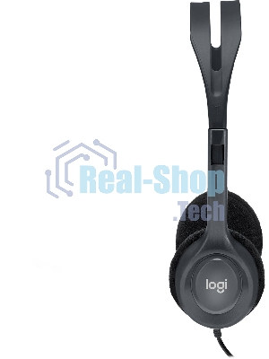 Гарнитура Logitech H111 чёрный, проводная, 3.5 мм