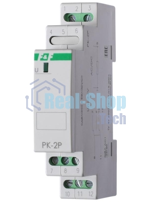Реле промежуточное PK-2P (монтаж на DIN-рейке 35мм 220В 50Гц 2х8А 2 перекл.) F&F EA06.001.009