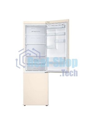 Холодильник Samsung RB37A5200EL/WT бежевый двухкамерный 269/98л морозилка снизу, No Frost