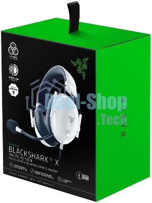 Гарнитура Razer Blackshark V2 X белый, проводная, 3.5 мм