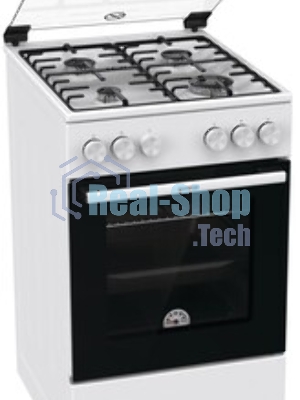 Плита газовая Gorenje GG5A10WH белый, конфорок 4 газовых, духовка 70 л, 50 см x 85 см x 59.4 см