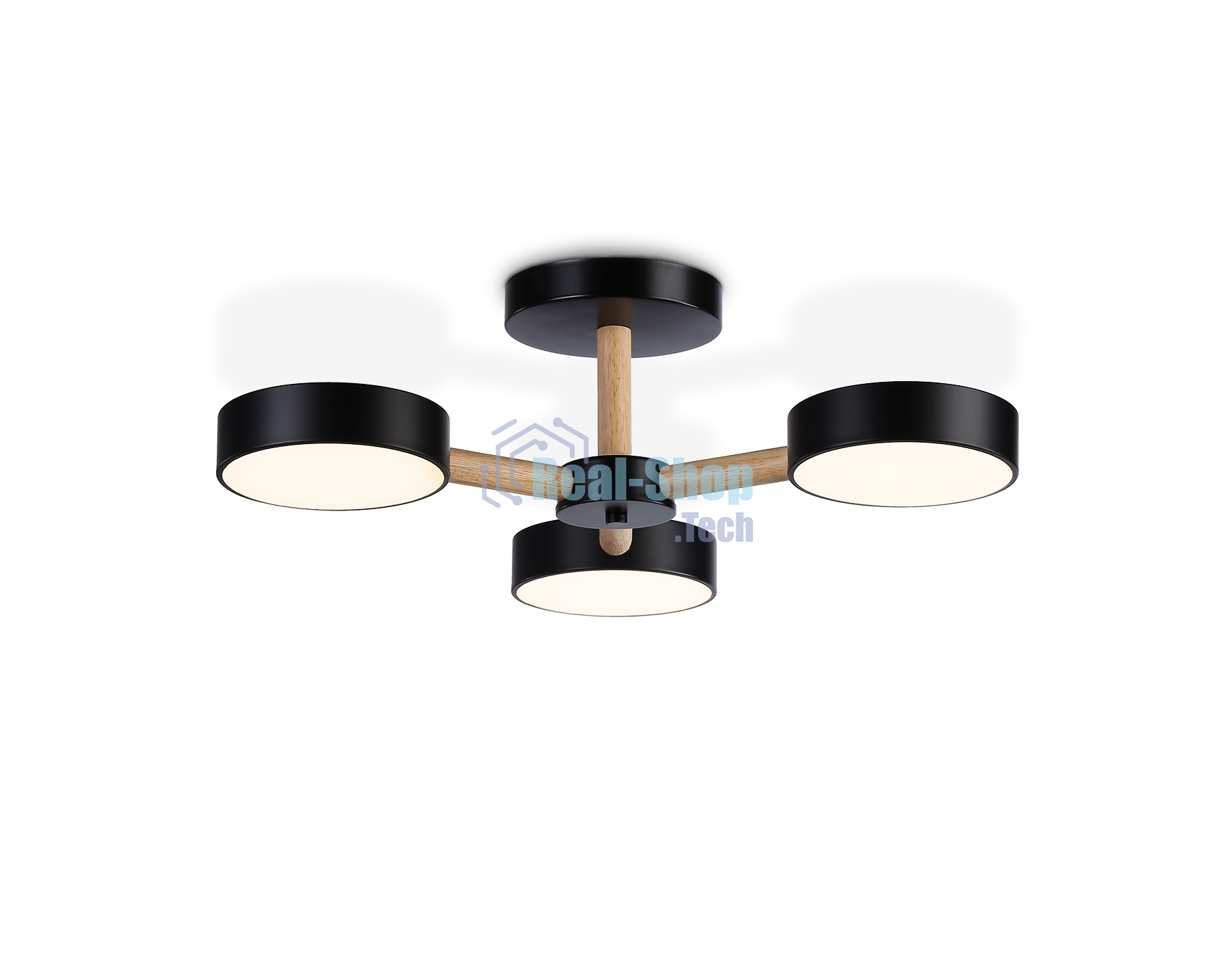 Светильник Ambrella light FL4823/3 BK черный 3000K-6400K 40W D580*160 (ПДУ ИК)