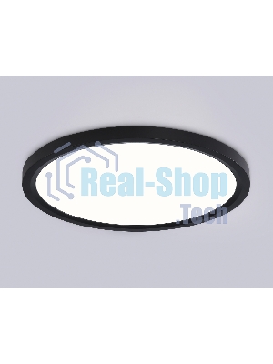 Светильник светодиодный ультратонкий Ambrella light FZ1906 BK черный IP54 26W 3000K-6500K CCT-переключатель D370*25 (Без ПДУ)