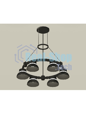 Светильник Ambrella light XR92051001/6 SBK/FR черный песок/белый матовый GX53 (A9205, C9232, N8141)