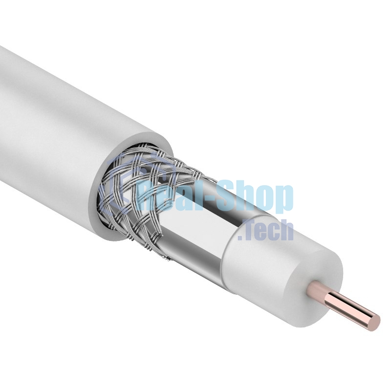 Кабель PROconnect RG-6U, (48%), 75 Ом, 50м., белый