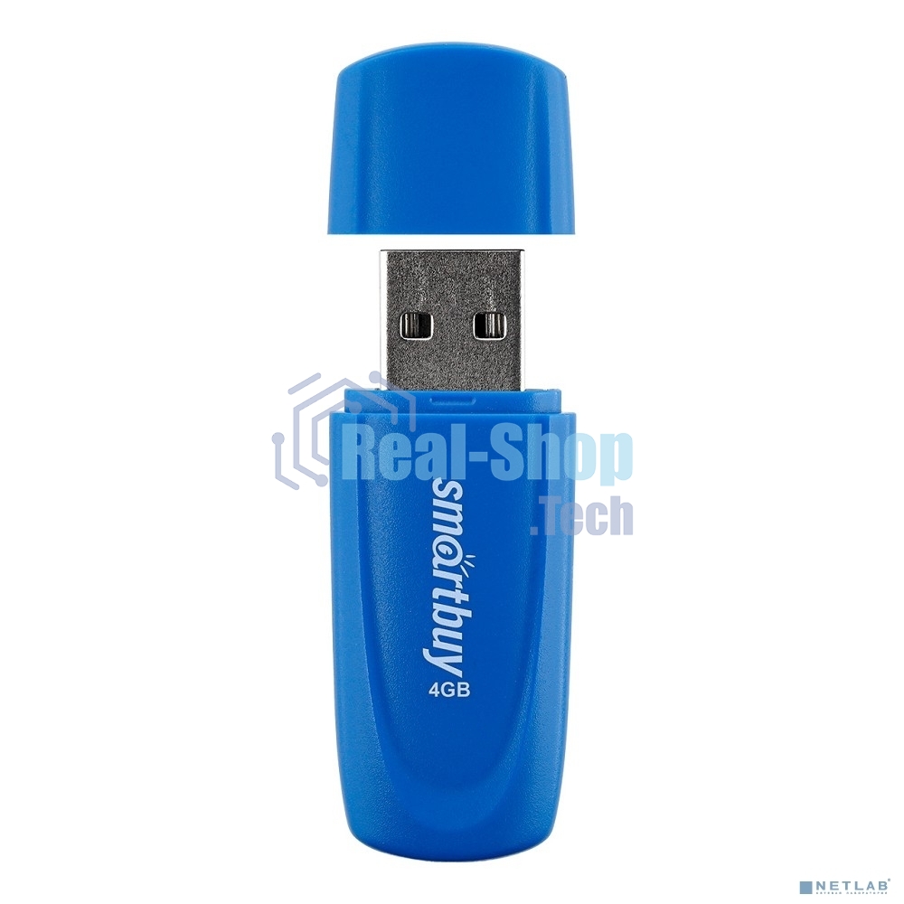 Флешка USB Smartbuy Scout Blue (SB004Gb2SCB), 4Gb, USB 2.0, R/W 15/8, синий