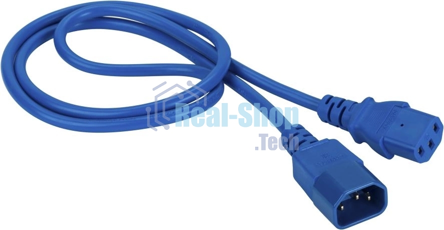 Шнур питания Lanmaster LAN-PP13/14-1.5-BL C13-С14 проводник.:3x0.75мм2 1.5м 250В 10А синий