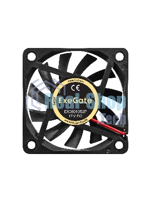Вентилятор 12В DC ExeGate EX06010S2P (60x60x10 мм, Sleeve bearing (подшипник скольжения), 2pin, 2500RPM, 20dBA)