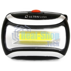 Фонарь налобный LED 5380 (3Вт COB LED 3 режима черн. пласт. пакет) Ultraflash 12870