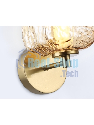 Настенный светодиодный светильник Ambrella light LH30108 SB/TI бронза/янтарь 8W 3000K 140*190*285