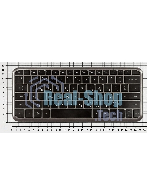 Клавиатура для ноутбука HP Pavilion dm3 dm3-1000 черная с серой рамкой