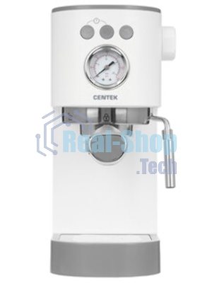 Кофеварка рожковая Centek CT-1168 белый, исп. кофе - молотый, 1.2 л, 1350 Вт, 20 бар