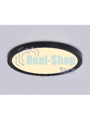 Светильник светодиодный ультратонкий Ambrella light FZ1906 BK черный IP54 26W 3000K-6500K CCT-переключатель D370*25 (Без ПДУ)