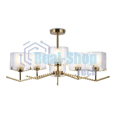 Люстра Ambrella light LH57008/6 BS/FR латунь/белый матовый E14/6 max 40W D850*420