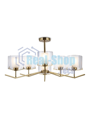 Люстра Ambrella light LH57008/6 BS/FR латунь/белый матовый E14/6 max 40W D850*420