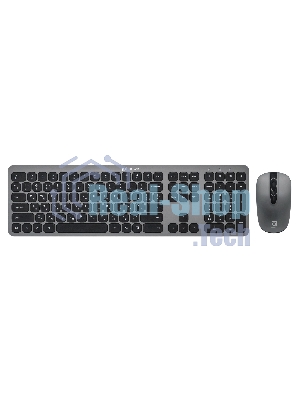 Комплект клавиатура+мышь Oklick 300M беспроводной, USB, 1600 DPI, серый/чёрный