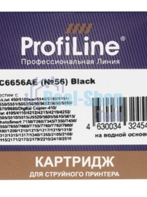 Картридж струйный ProfiLine PL-C6656A для принтеров HP DJ 450/2400/5550/7150/7350/7550/PSC/1110/OJ 4105/Fax 1240 Black пигмент
