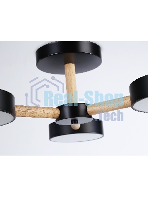 Светильник Ambrella light FL4823/3 BK черный 3000K-6400K 40W D580*160 (ПДУ ИК)