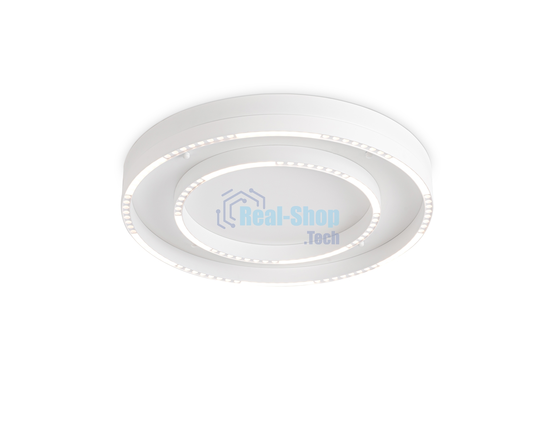 Потолочный светодиодный светильник Ambrella light FL5821 WH белый 55W 3000K/4200K/6400K D600*75 (без ПДУ)