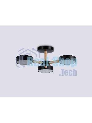 Светильник Ambrella light FL4823/3 BK черный 3000K-6400K 40W D580*160 (ПДУ ИК)