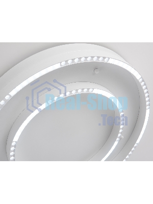Потолочный светодиодный светильник Ambrella light FL5821 WH белый 55W 3000K/4200K/6400K D600*75 (без ПДУ)