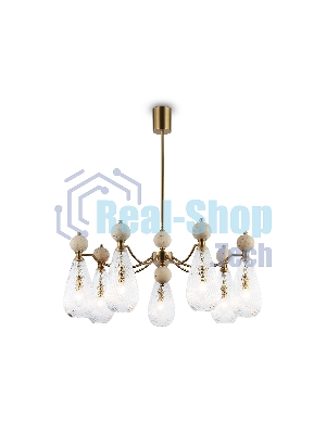 Люстра Ambrella light LH53287/7 BS/CL латунь/прозрачный E14*7 max 40W D815*900