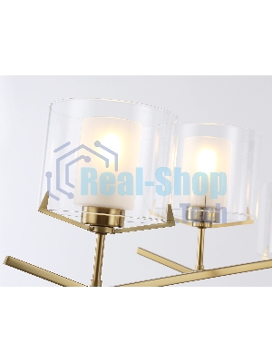 Люстра Ambrella light LH57008/6 BS/FR латунь/белый матовый E14/6 max 40W D850*420