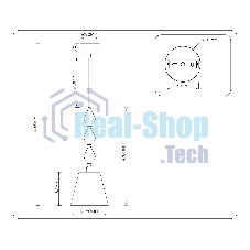 Светильник Ambrella light LH75405 GD/GR золото/серый E14 max 40W 180*1445