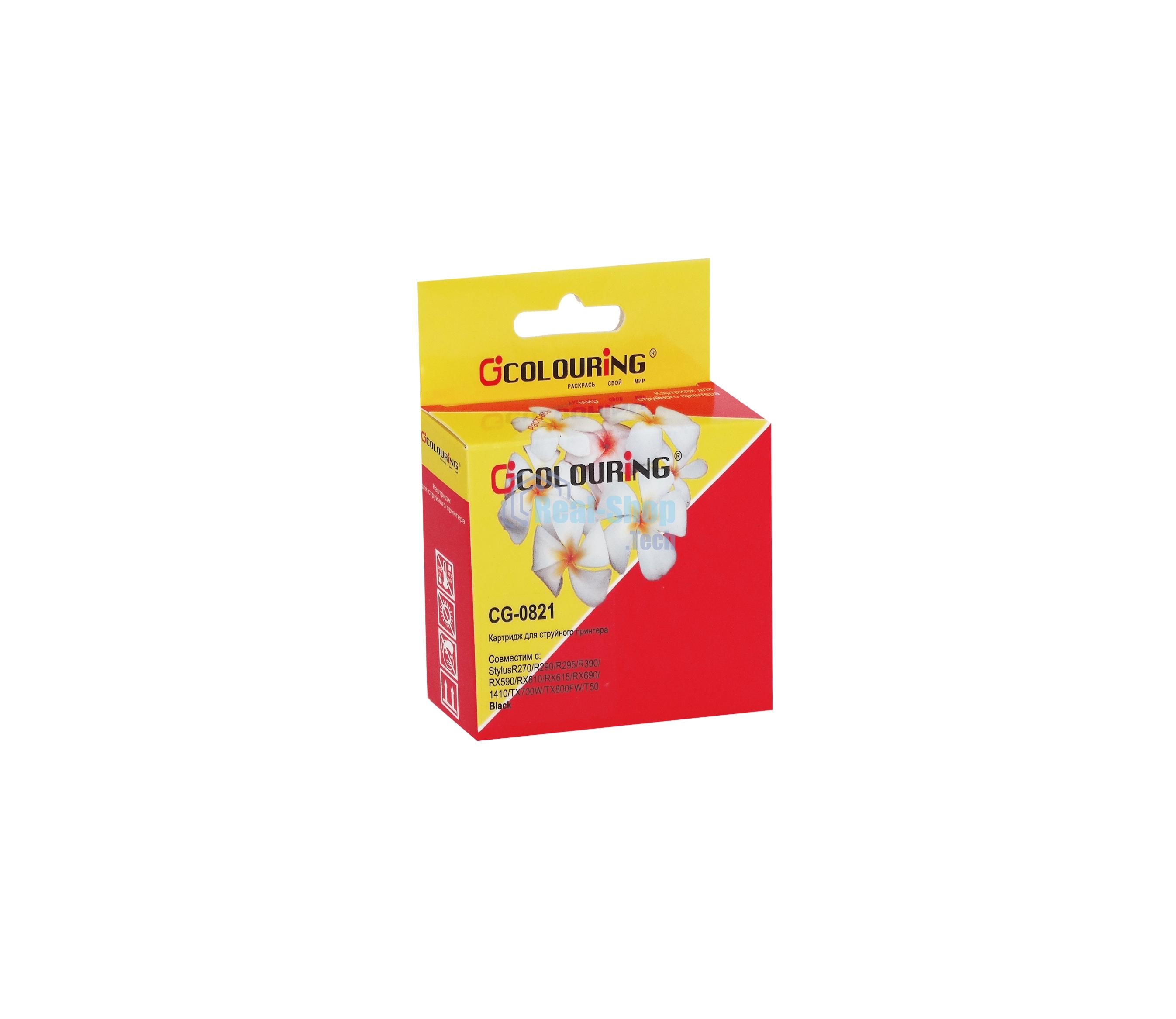 Картридж струйный Colouring CG-0821 черный водный для Epson STYLUS R270/R290/R295/R390/RX590/RX610/RX615/RX690/1410/TX700W/TX800FW/T50
