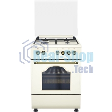 Газовая плита DeLuxe 606040.24г 006 (кр) чуг реш беж