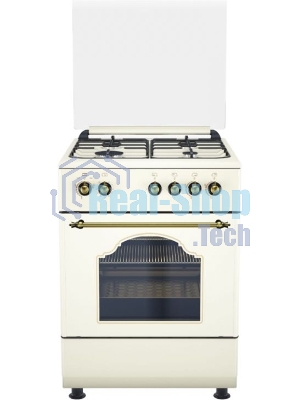 Газовая плита DeLuxe 606040.24г 006 (кр) чуг реш беж