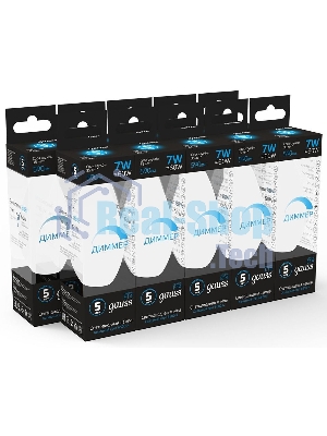 Лампа светодиодная Свеча Gauss 7W 590lm 6500К E14 диммируемая LED
