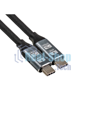 Кабель для зарядки Type-C - Type-C ExeGate EX-CCP-USB3.2-CMCM-1.5 (USB 3.2 Gen2x1 Type-Cm/Cm, 10Gbit/s, 8K60Hz, 5A, 60W, PD3.1, 1,5м)
