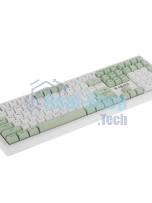 Клавиатура Defender Karon GK-129 проводная, USB Type-A, белый/зеленый